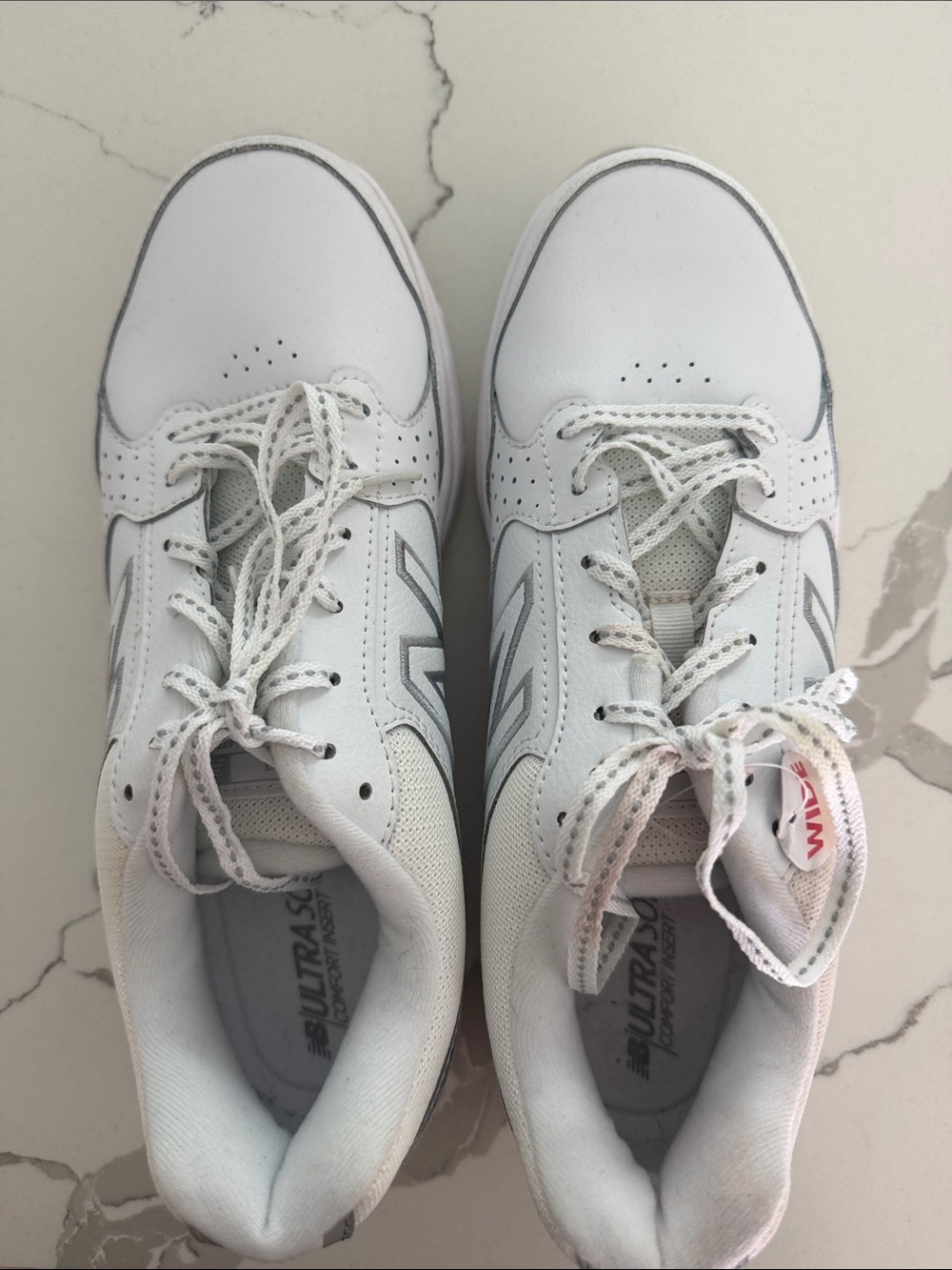 New Balance White Sneakers with Gray Accents - Picture 2 of 4